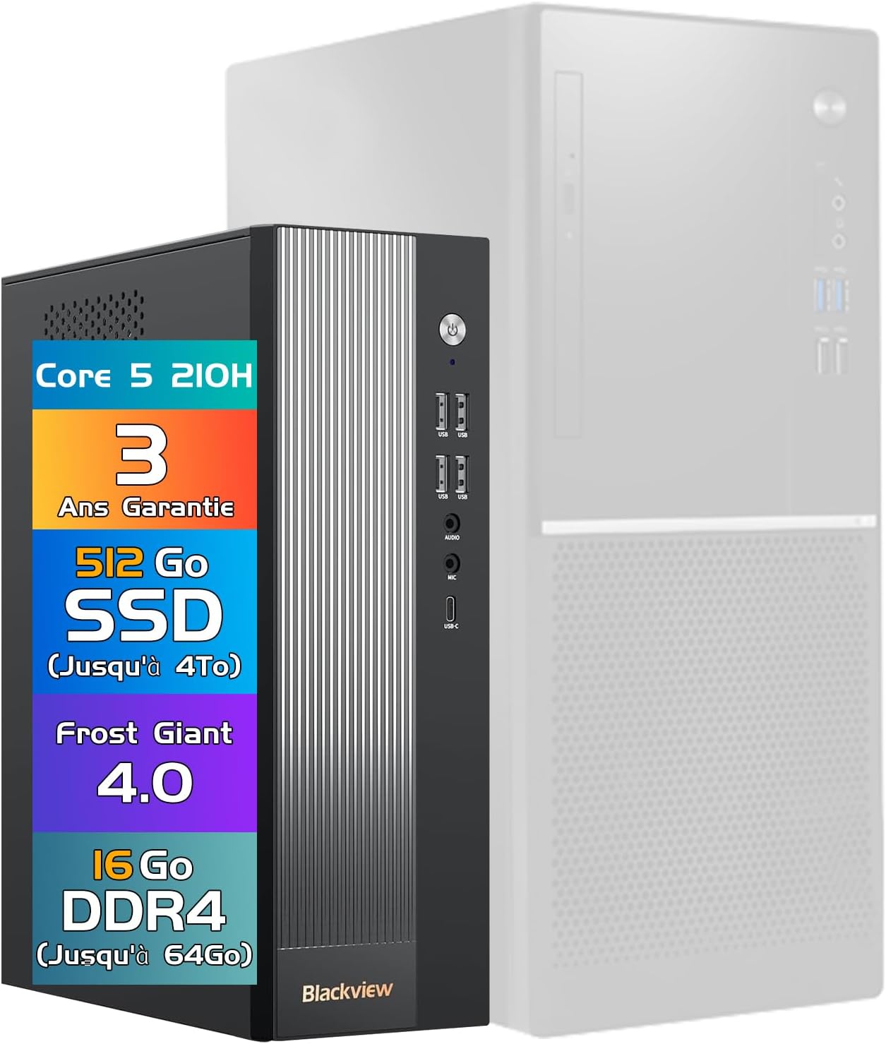 Blackview NEX60 Core 5 210H 16GB 512GB PC Desktop SFF