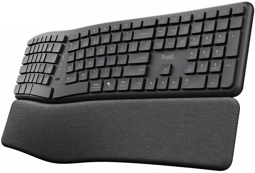Trust Keyra tastiera ergonomica wireless US QWERTY