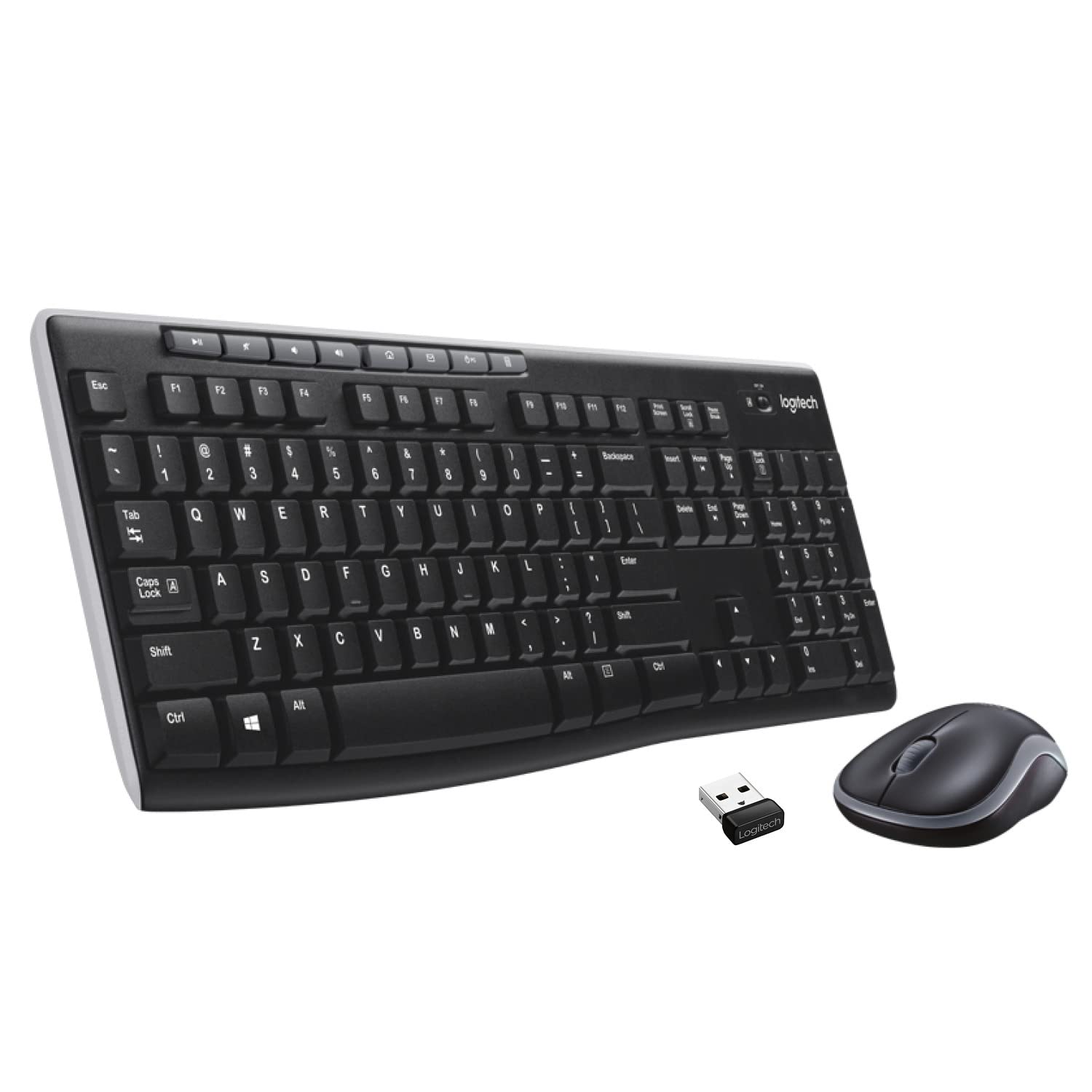 Logitech MK270 combo tastiera e mouse wireless US International