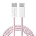 Cavo di ricarica rapida PD da 60W USB-C a USB-C in nylon rosa
