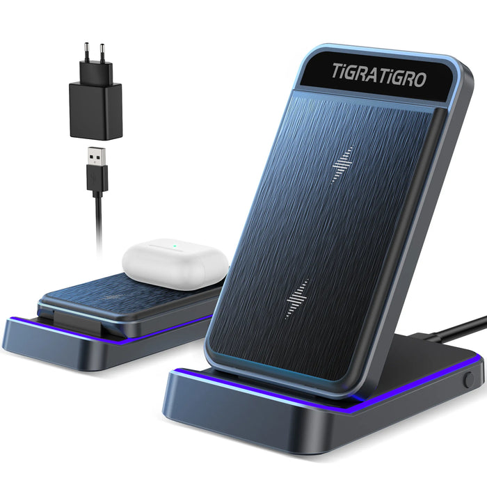 D18 Base di Ricarica Wireless fino a 20 W per Dispositivi Qi