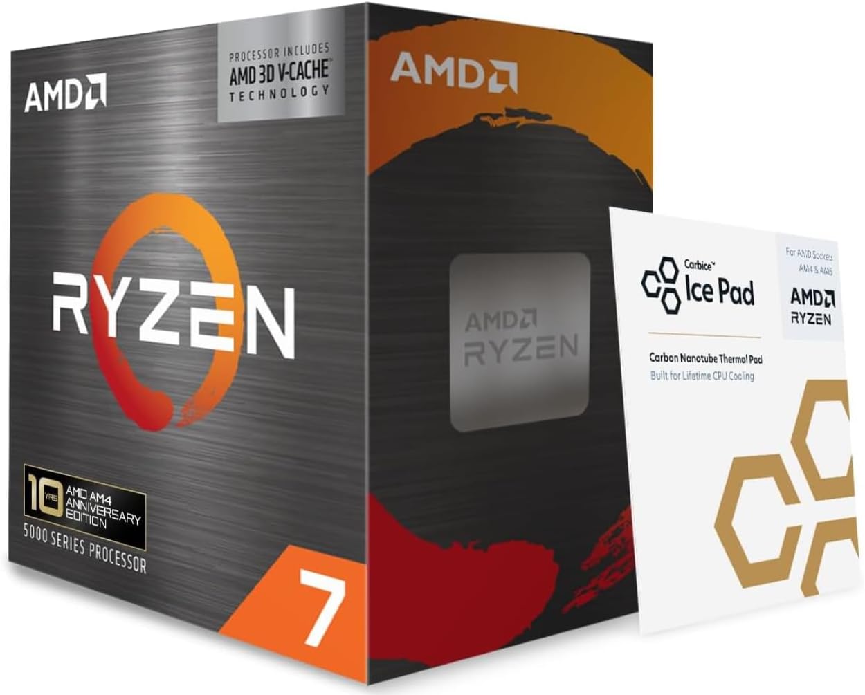 AMD Ryzen 7 5800X3D Edizione 10° Anniversario con Carbice Ice Pad per socket AM4
