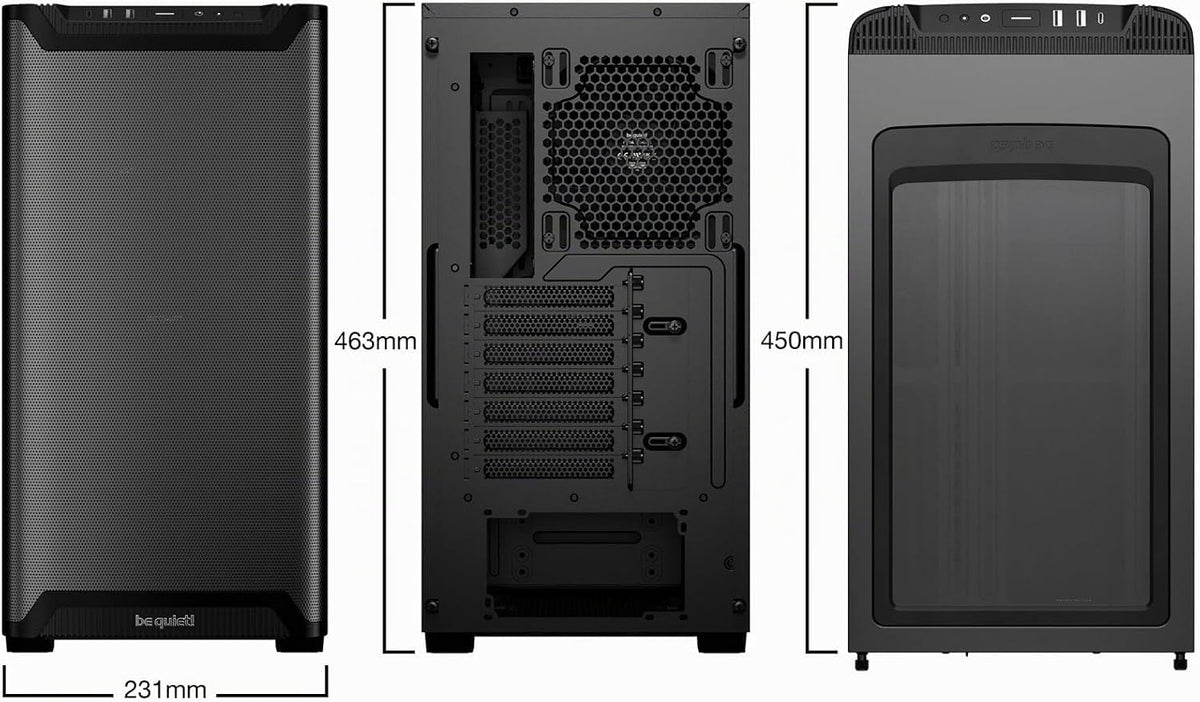 be quiet! Pure Base 501 Airflow - pannello e ventilazione