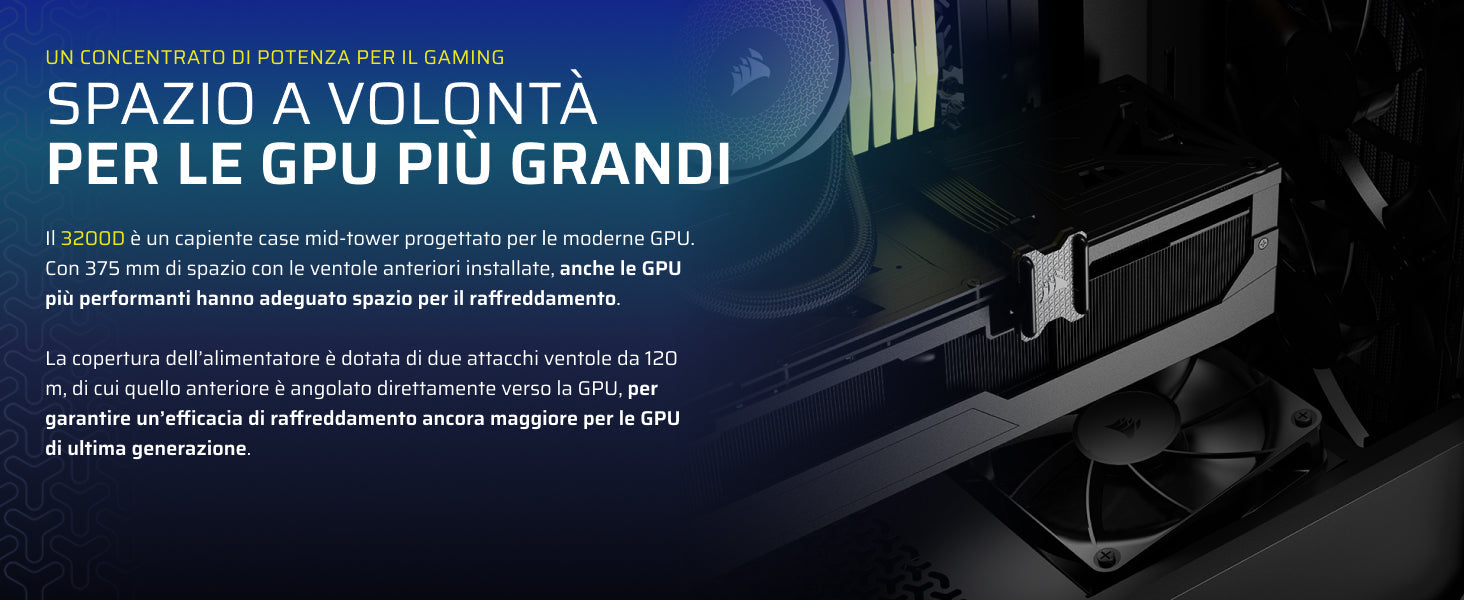 CORSAIR 3200D RS - flusso d'aria A+