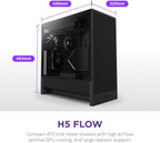 NZXT H5 Flow nero - spazio interno