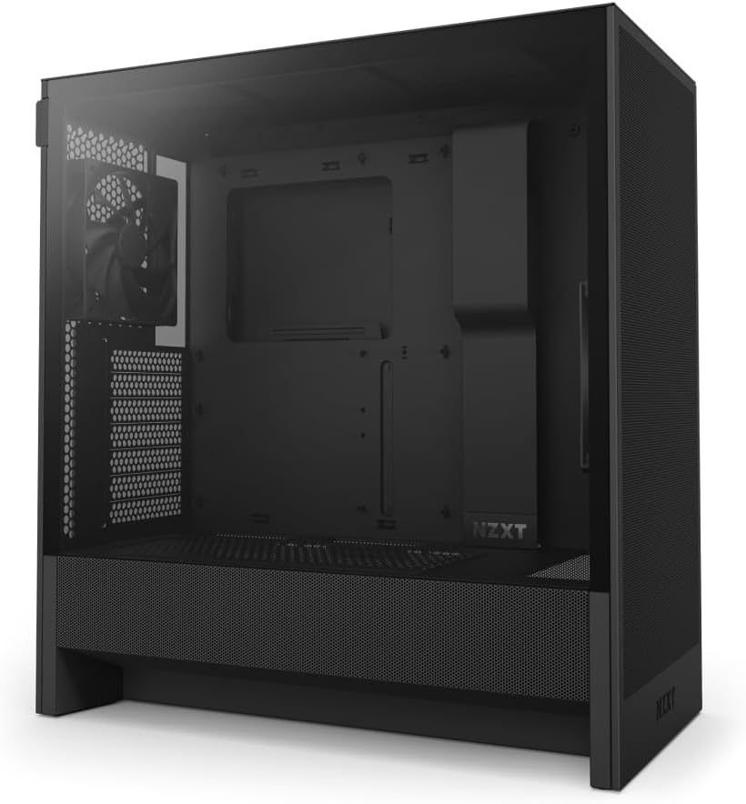 NZXT H5 Flow nero - vista frontale del case PC