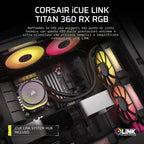 Corsair iCUE LINK TITAN 360 RX RGB - radiatore e ventole