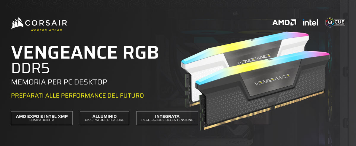 Corsair Vengeance RGB CMH32GX5M2E6000Z36 DDR5 32 GB - banner A+ 1