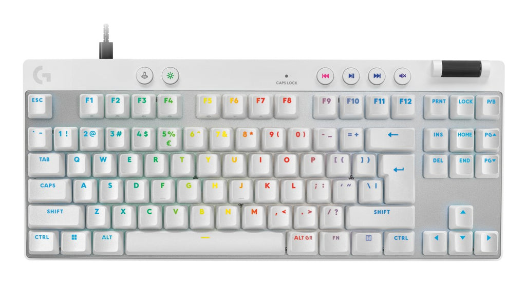 Logitech G PRO X TKL Rapid, tastiera gaming bianca