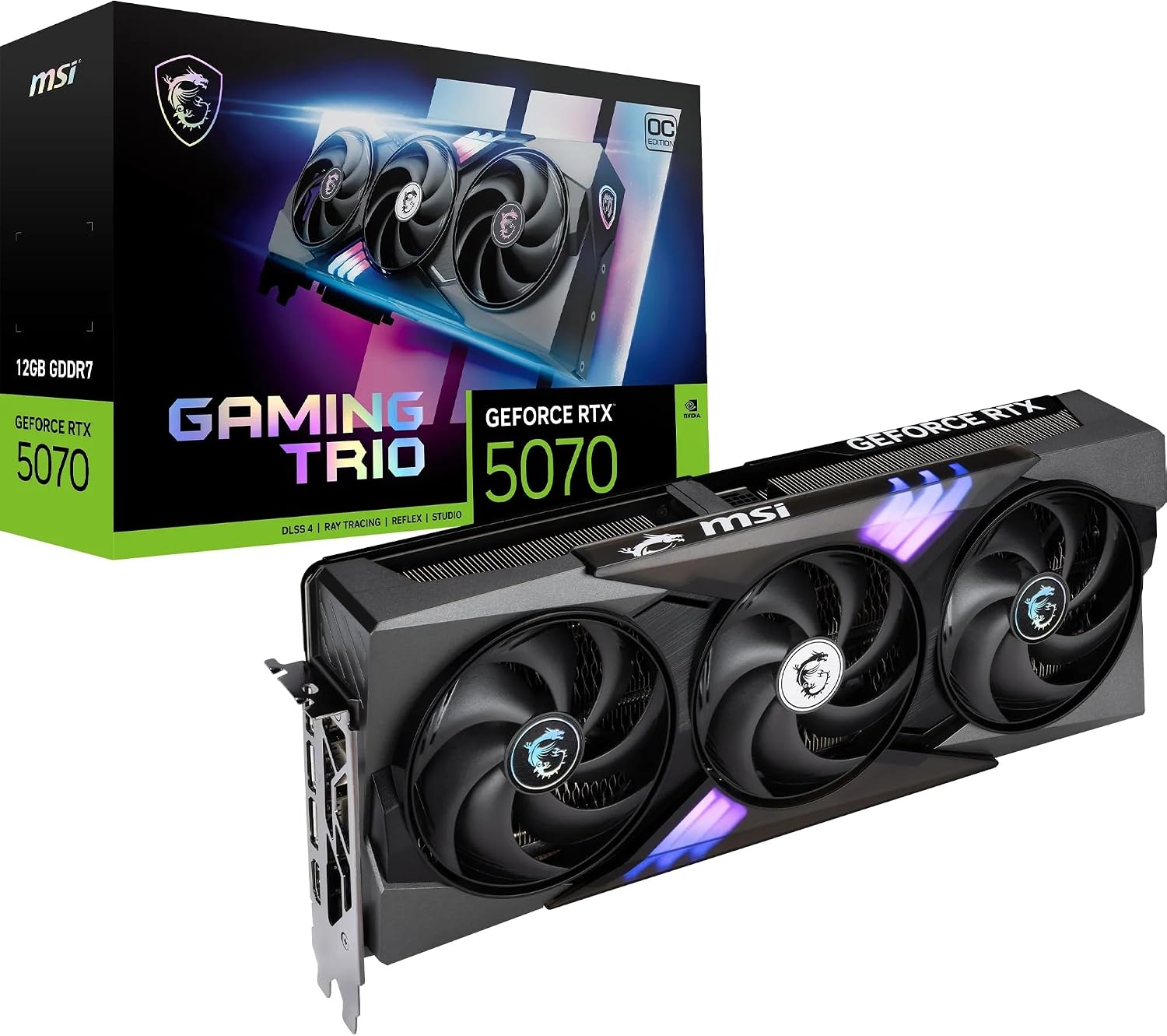 MSI RTX 5070 GAMING TRIO OC 12GB – vista principale