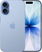 Apple iPhone 17 azzurro nebbia, vista frontale e posteriore