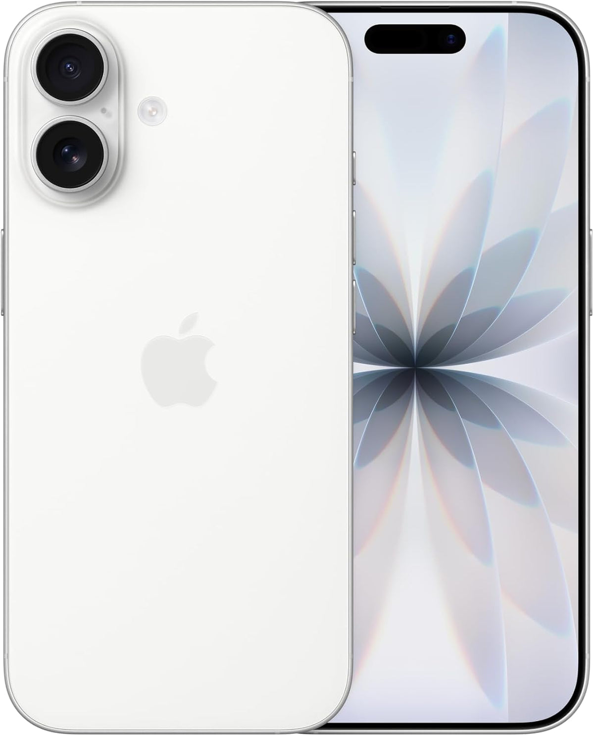 Apple iPhone 17 bianco, vista frontale e posteriore
