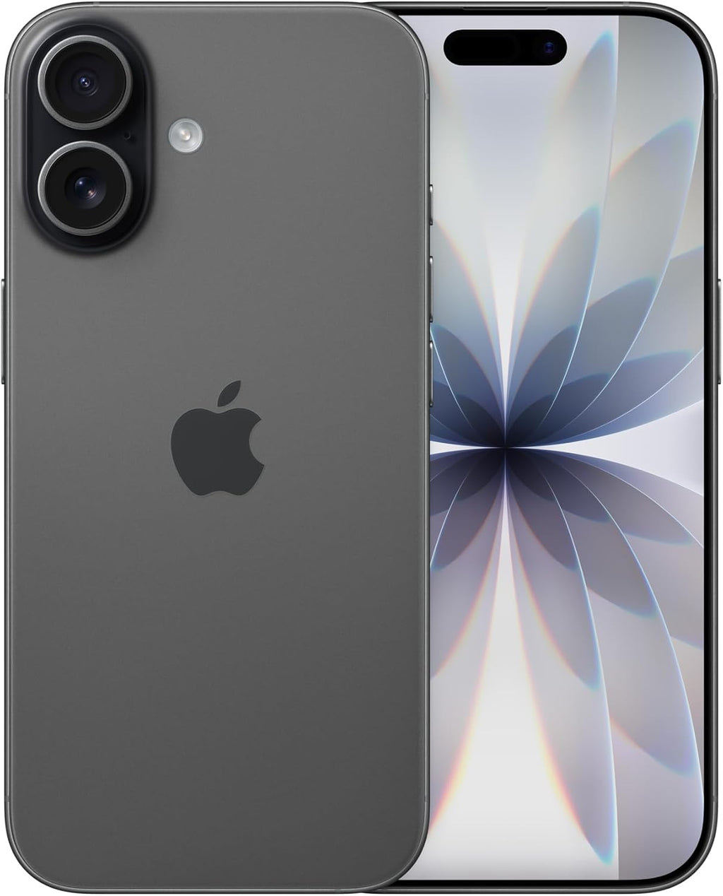 Apple iPhone 17 nero, vista frontale e posteriore