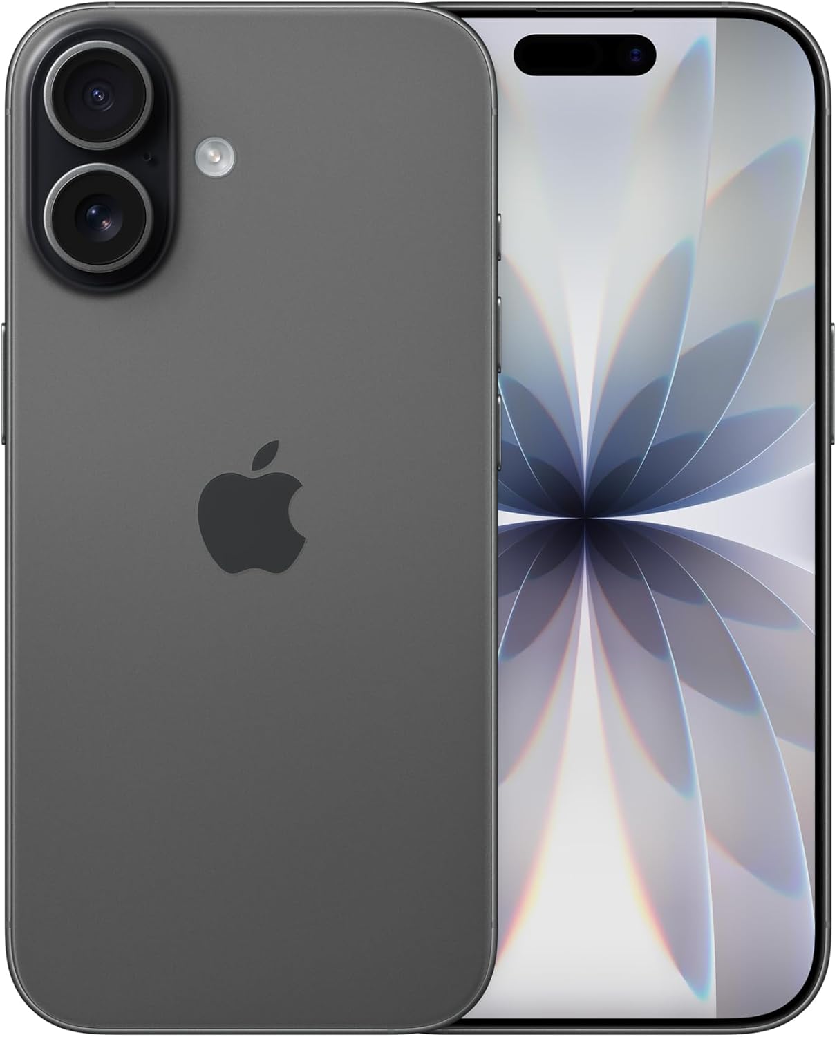 Apple iPhone 17 nero, vista frontale e posteriore