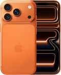 Apple iPhone 17 Pro arancione cosmico, vista frontale e posteriore