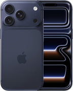 Apple iPhone 17 Pro blu profondo, vista frontale e posteriore