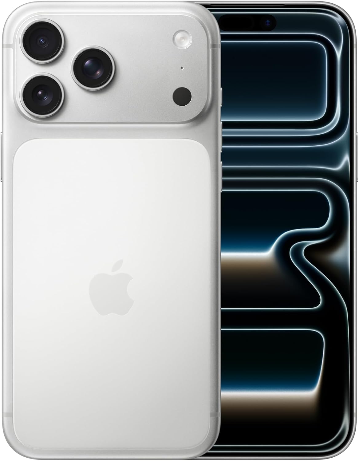 Apple iPhone 17 Pro Max argento, vista frontale e posteriore