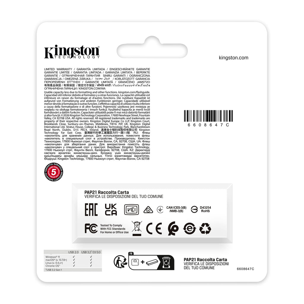 Retro confezione Kingston DataTraveler Exodia 128GB DTXG2