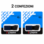 2 chiavette Kingston DataTraveler Exodia M 64GB, ciascuna nella nuova confezione singola