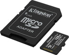 Scheda microSD Kingston 128GB A1 U1 V10 e adattatore SD