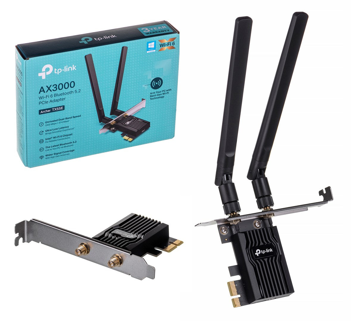 TP-Link Archer TX55E, scheda PCIe Wi-Fi 6 e Bluetooth 5.2
