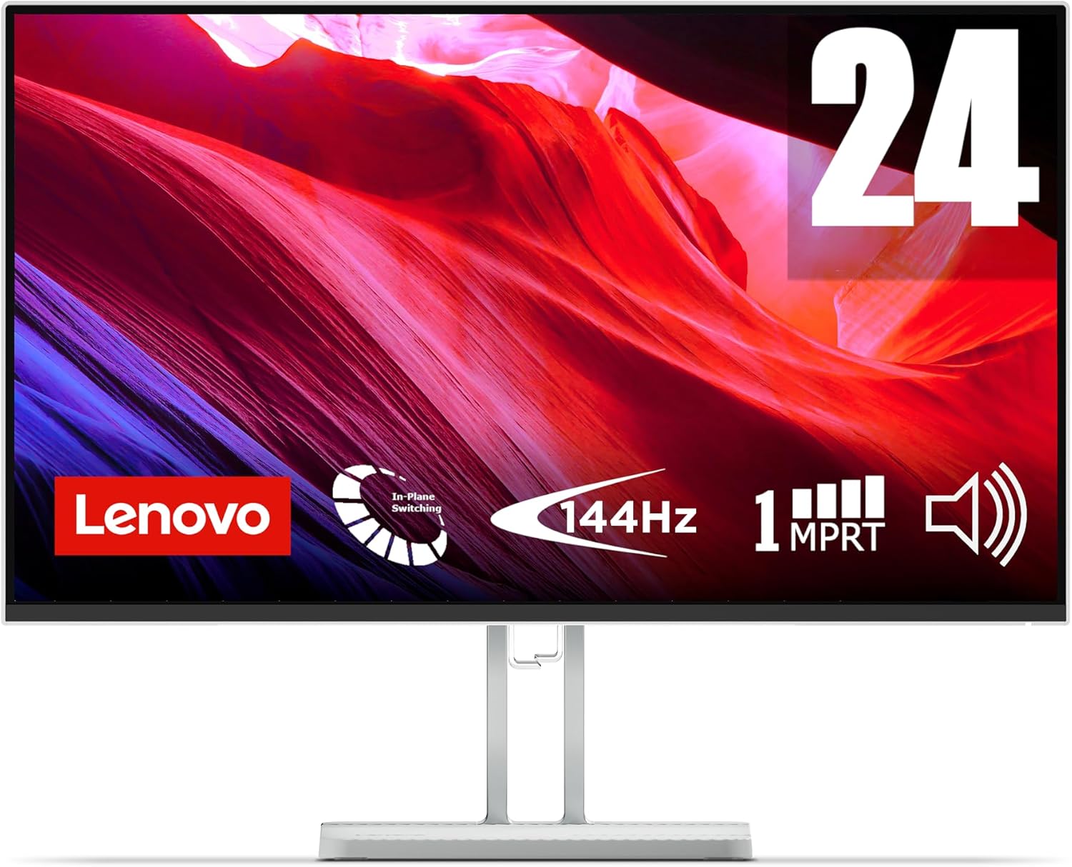 Monitor Lenovo L24-45 23,8 pollici IPS Full HD 144Hz vista frontale