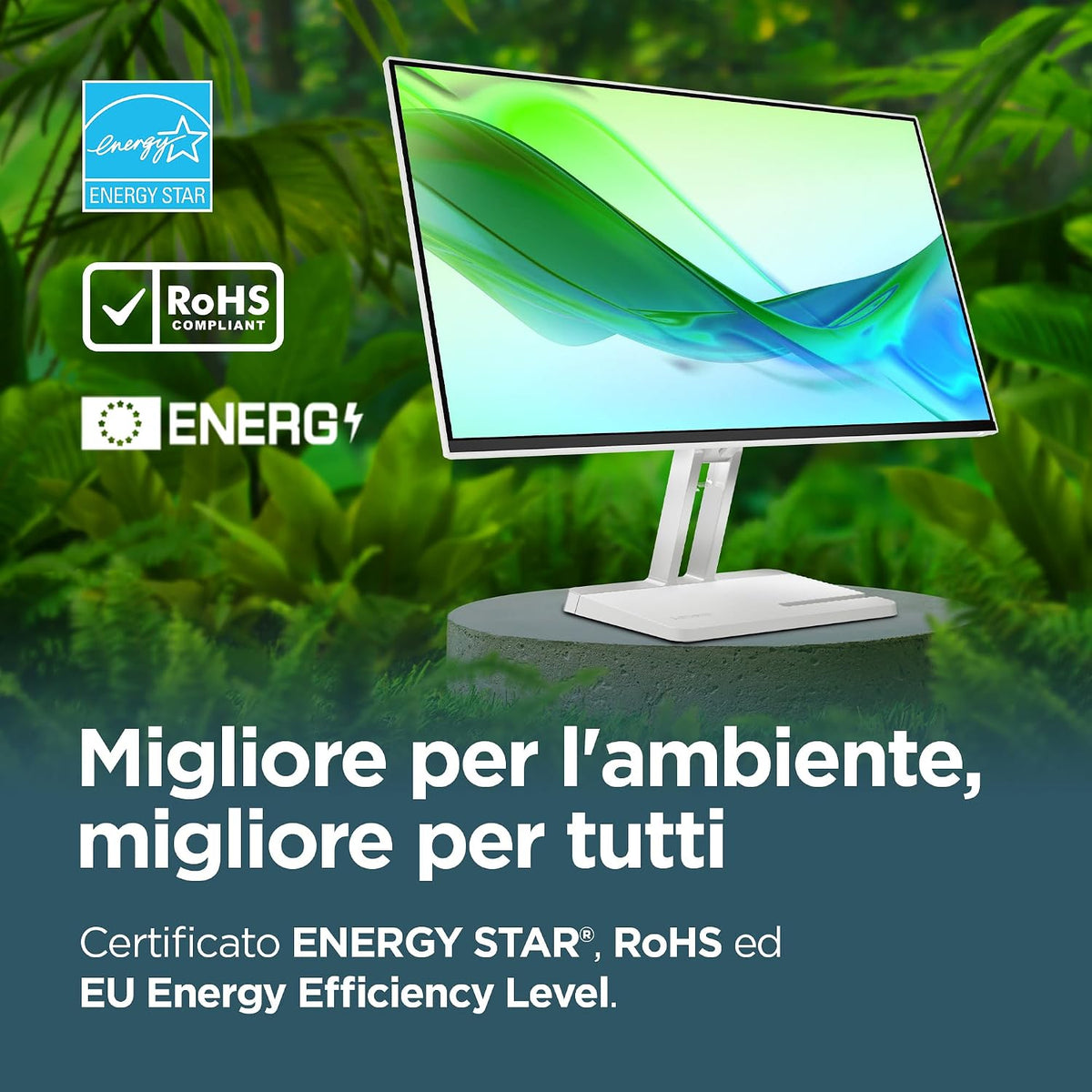 Monitor Lenovo L24-45 con certificazioni energetiche e ambientali