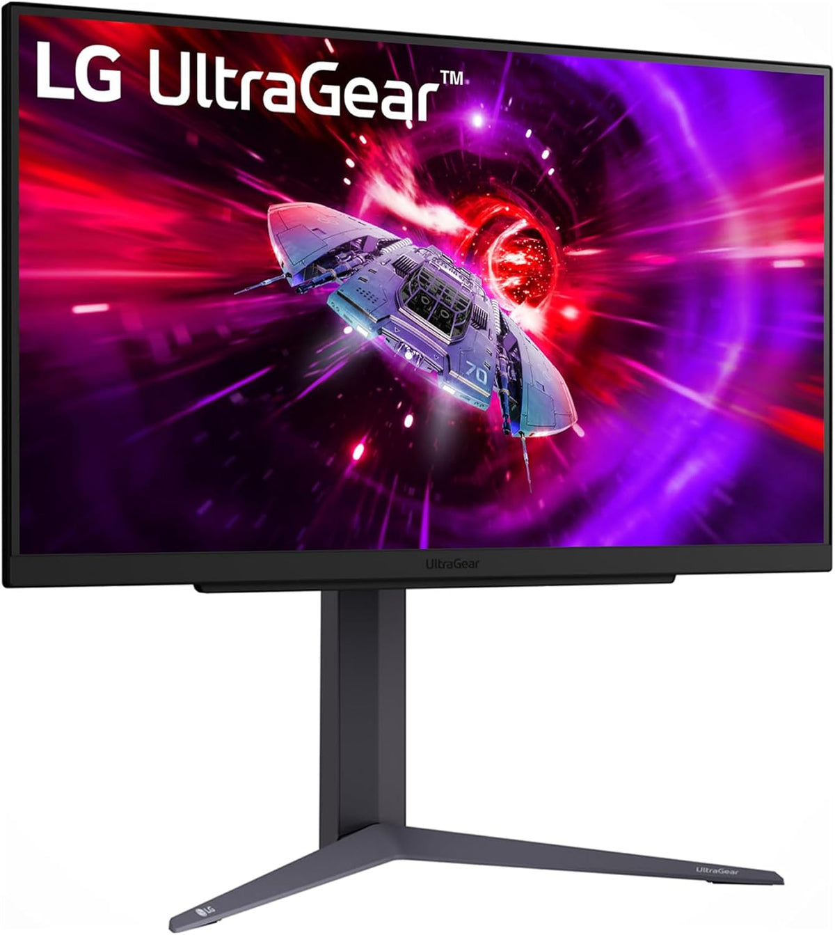Monitor LG UltraGear 27GS75Q-B vista frontale a tre quarti