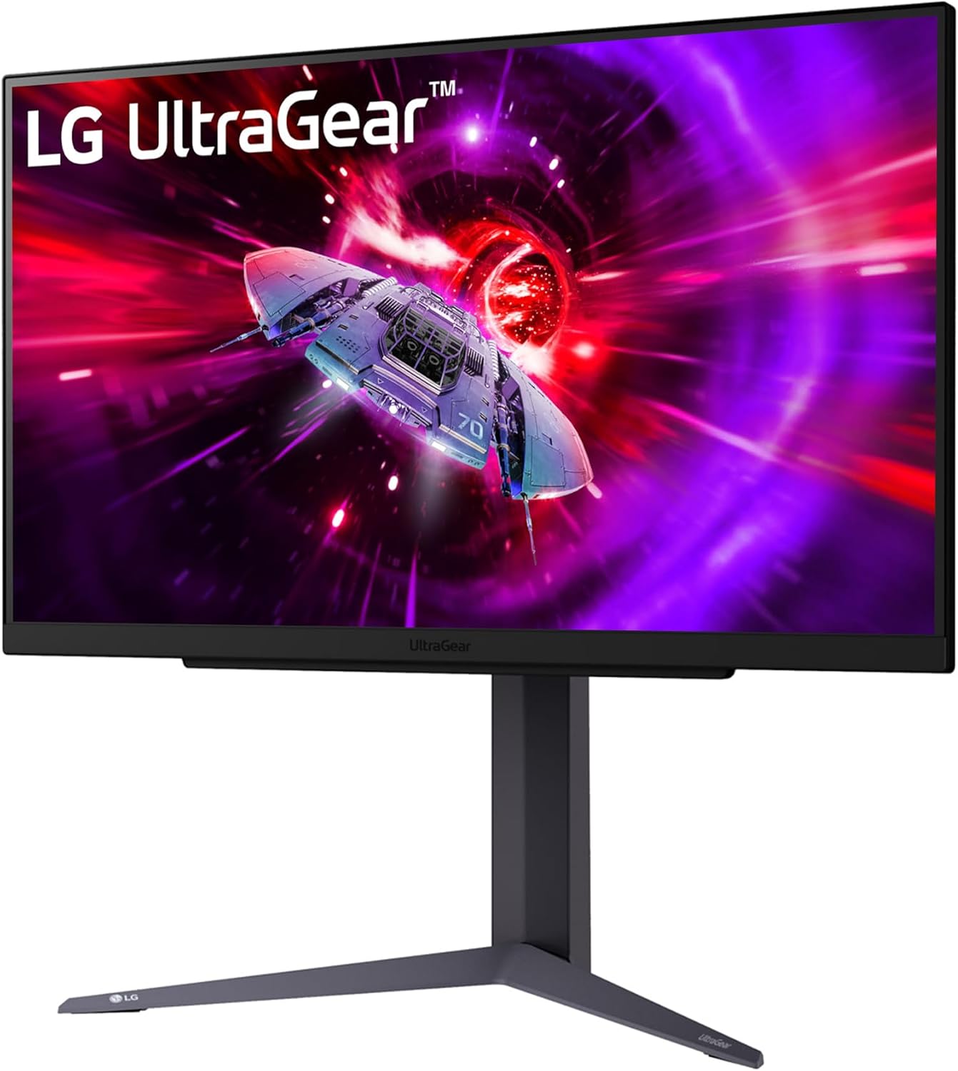Monitor gaming LG UltraGear 27GS75Q-B vista a tre quarti