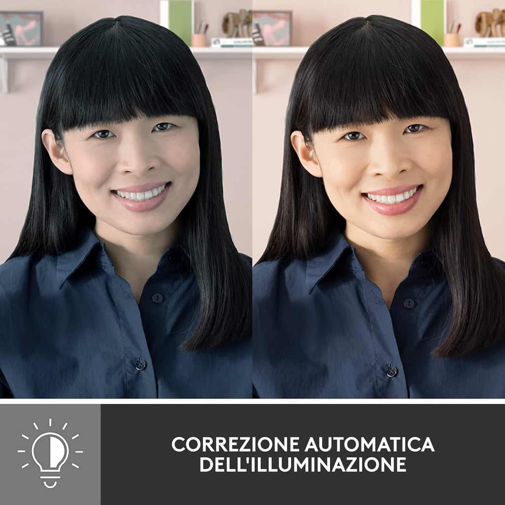 Logitech Brio 300 correzione automatica illuminazione RightLight 2