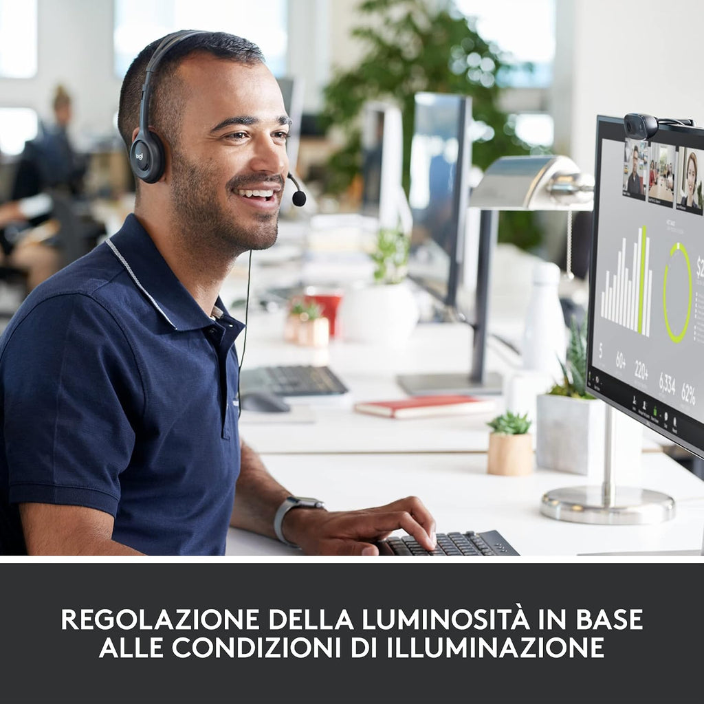 Logitech C270 correzione automatica della luce