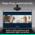 Logitech C920e A+ autofocus e correzione automatica della luce