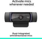 Logitech C920e A+ due microfoni omnidirezionali attivabili