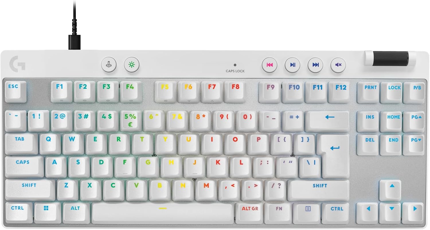 logitech g pro x tkl rapid white 1