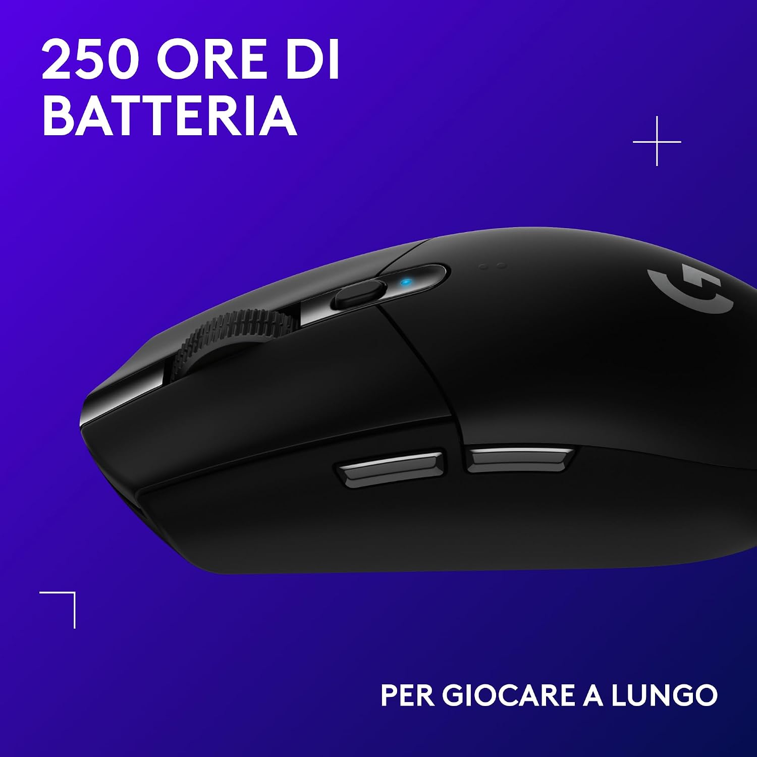 Logitech G305 autonomia fino a 250 ore con batteria AA