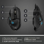 Logitech G502 HERO controlli, rotella e LIGHTSYNC RGB