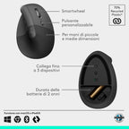 Logitech Lift Bluetooth e ricevitore Logi Bolt