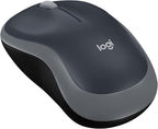 Logitech M185 mouse wireless grigio - vista principale