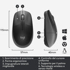 Logitech M190 mouse ambidestro