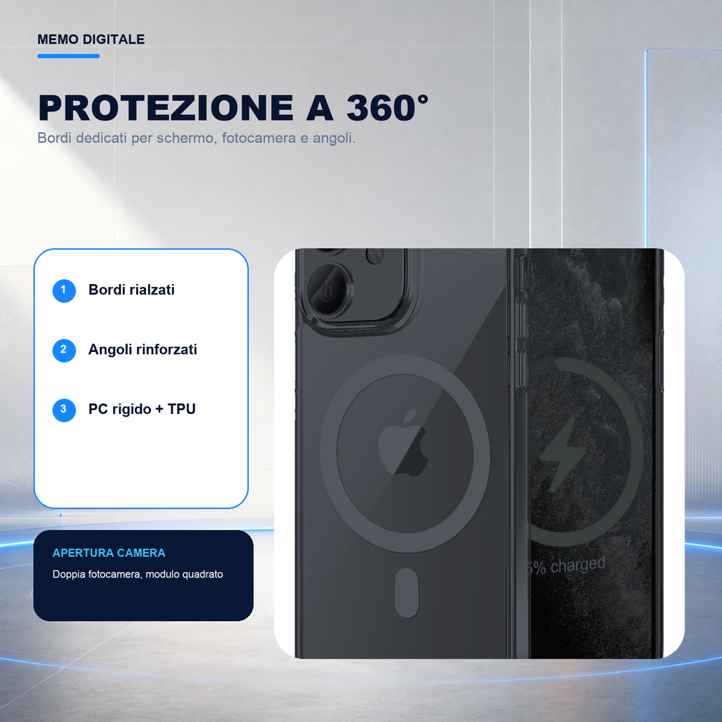 iPhone 11 | Cover nera MagSafe | Protezione a 360 gradi