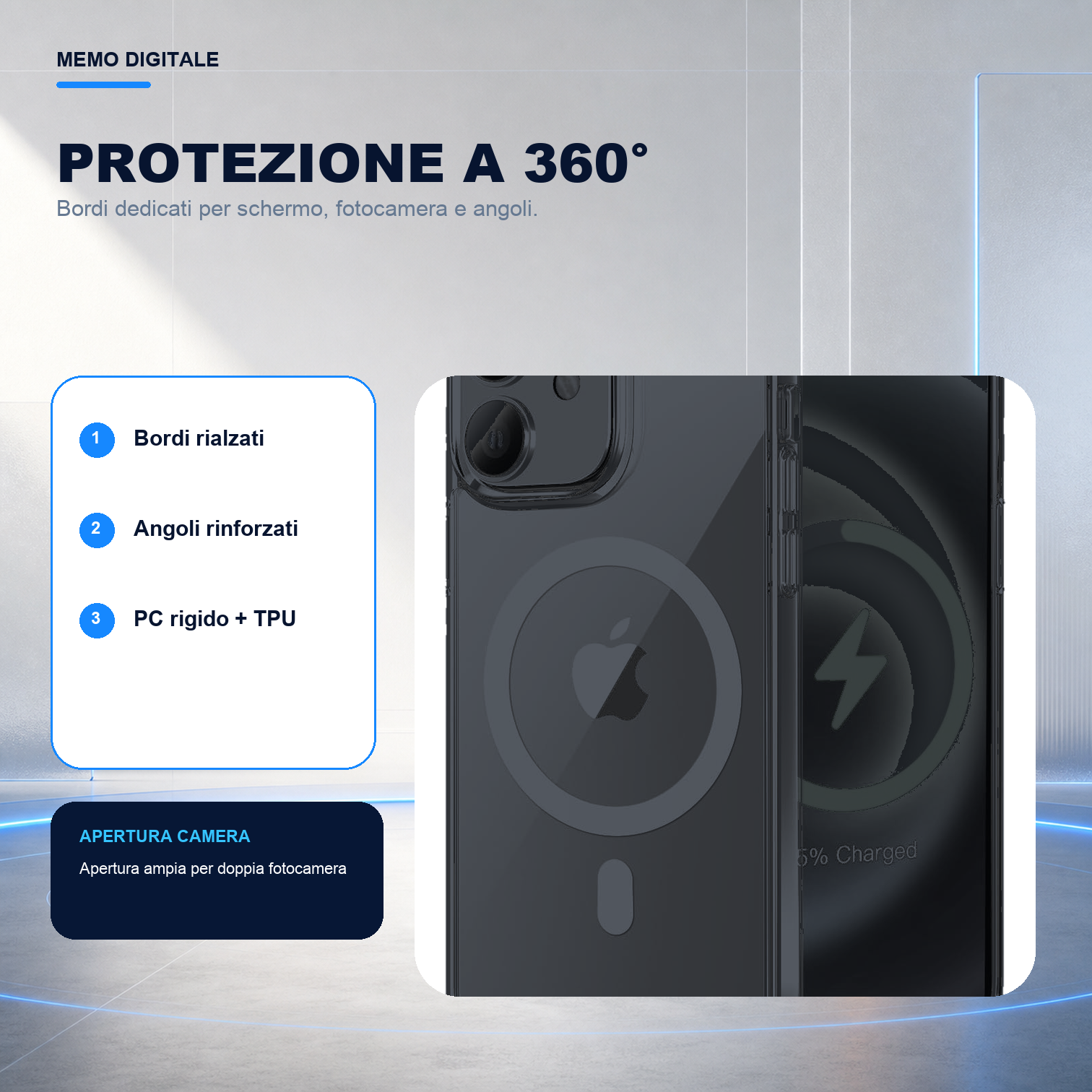 iPhone 12 | Cover nera MagSafe | Protezione a 360 gradi