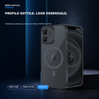 iPhone 12/iPhone 12 Pro | Cover nera MagSafe | Profilo nero e presa sicura