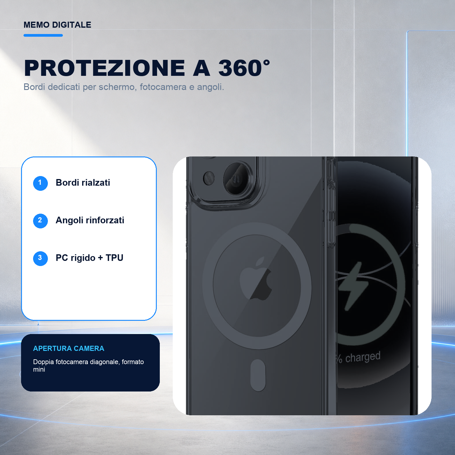iPhone 13 Mini | Cover nera MagSafe | Protezione a 360 gradi