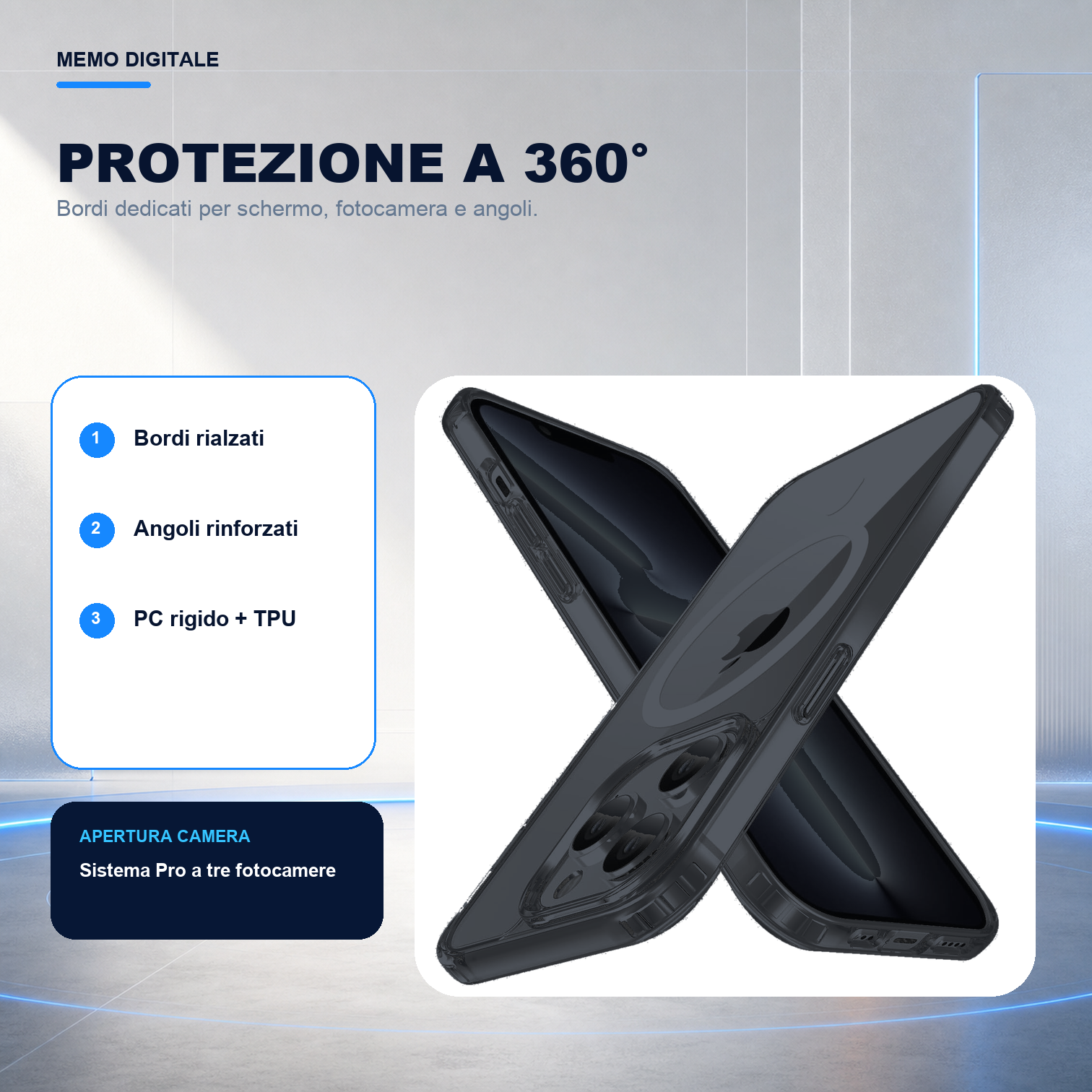 iPhone 13 Pro | Cover nera MagSafe | Protezione a 360 gradi
