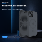iPhone 15 Plus | Cover nera MagSafe | Finitura nera fumé