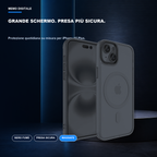 iPhone 15 Plus | Cover nera MagSafe | Profilo nero e presa sicura