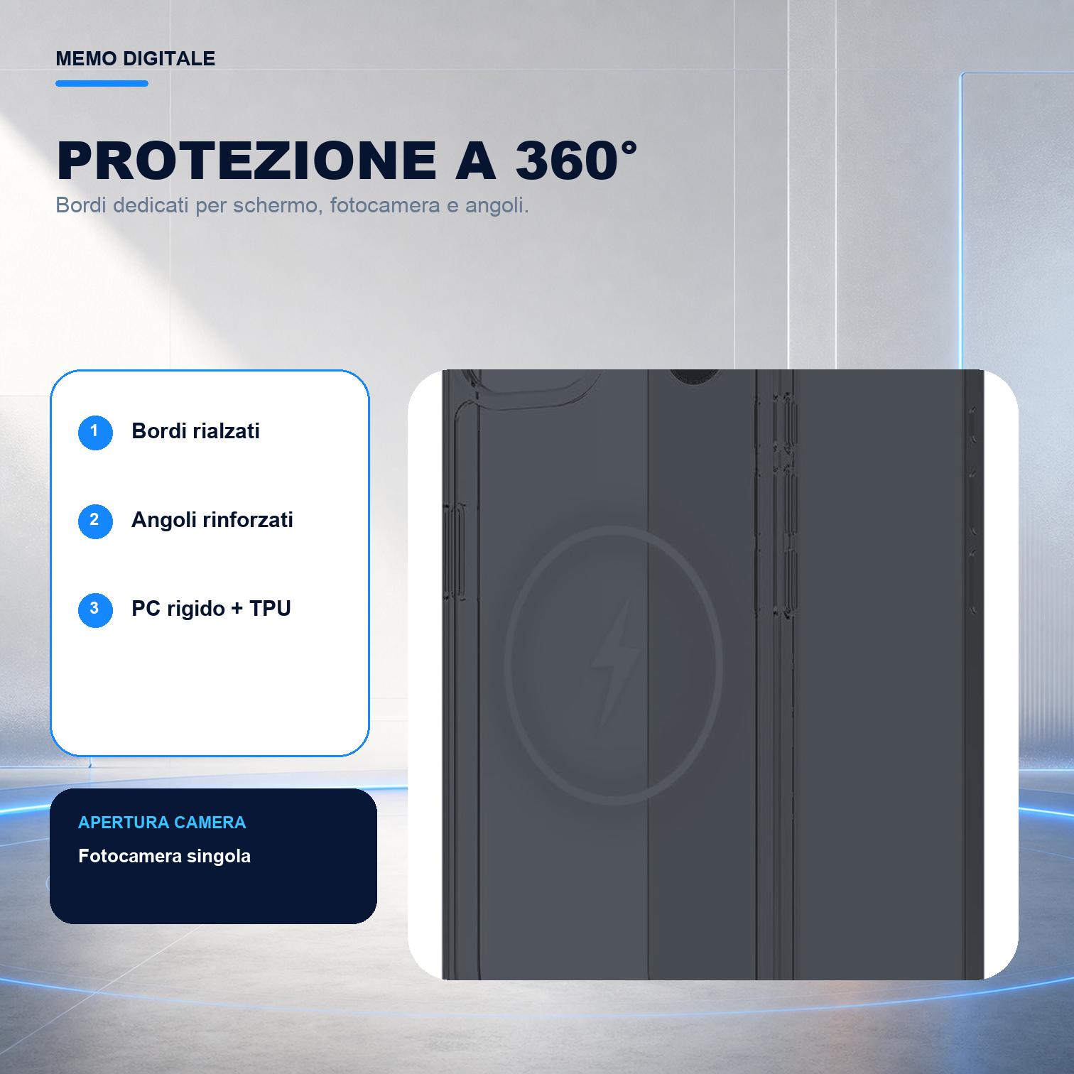 iPhone 16e / iPhone 17e | Cover nera MagSafe | Protezione a 360 gradi