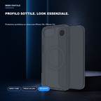 iPhone 16e / iPhone 17e | Cover nera MagSafe | Profilo nero e presa sicura