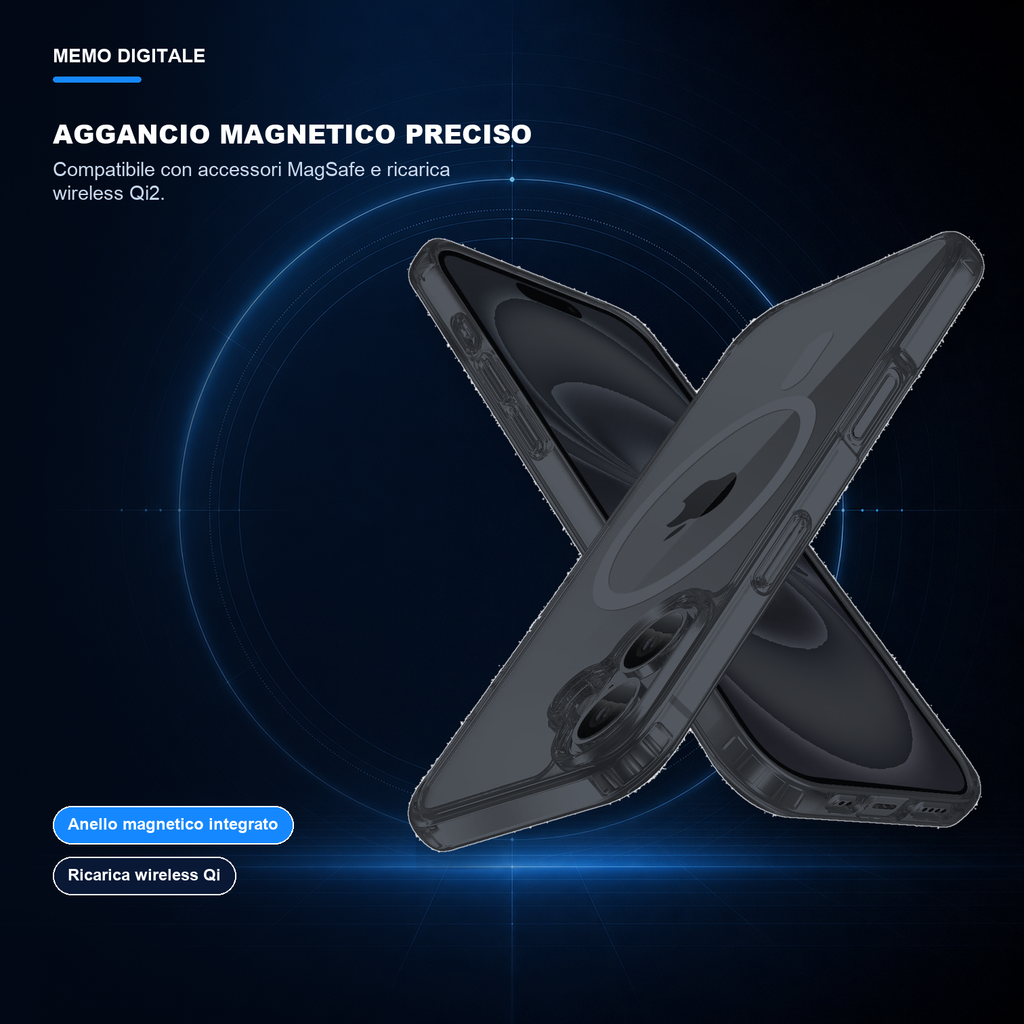 iPhone 17 | Cover nera MagSafe | Aggancio magnetico preciso