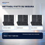 iPhone 17 Air | Cover nera MagSafe | Dettagli e ritagli su misura